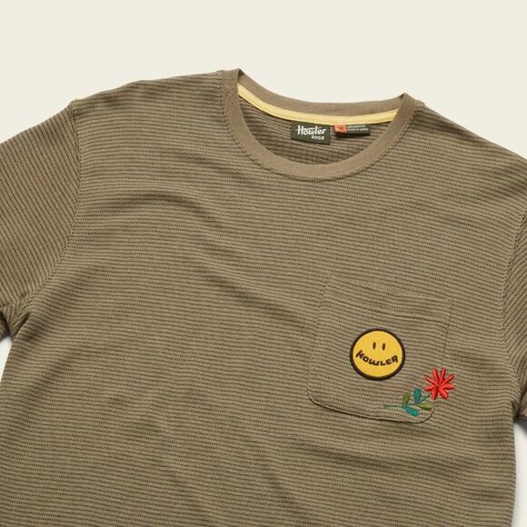 Howler Bros Jacquard T XL  pocket shirt smiley patch embroidered GORPCORE - Picture 10 of 10